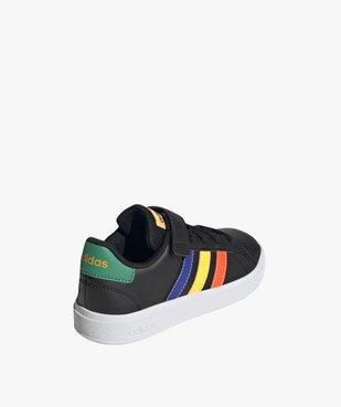 Baskets garçon à bandes contrastantes et à scratch - Adidas vue4 - ADIDAS - GEMO