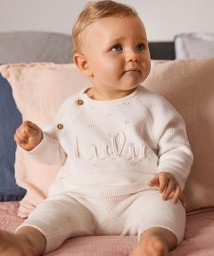 Ensemble 2 pièces en maille bébé fille brassière et pantalon - LuluCastagnette vue1 - LULU CASTAGNETTE GEMO FOR GOOD - GEMO