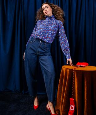 Jean barrel 100% coton femme vue8 - GEMO 4G FEMME - GEMO