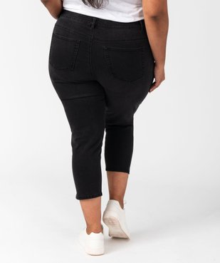 Pantacourt en jean stretch coupe slim taille normale femme grande taille vue3 - GEMO 4G GT - GEMO
