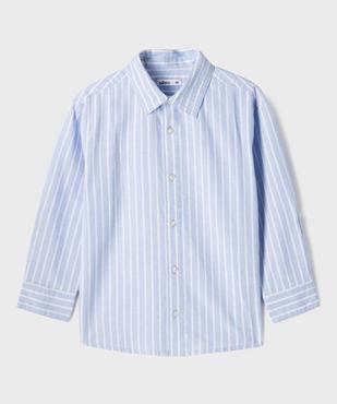 Chemise à manches longues en chambray rayé garçon vue2 - GEMO (ENFANT) - GEMO