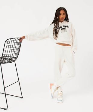 Pantalon de jogging molletonné fille vue1 - PREMIER PRIX BY GEMO - GEMO