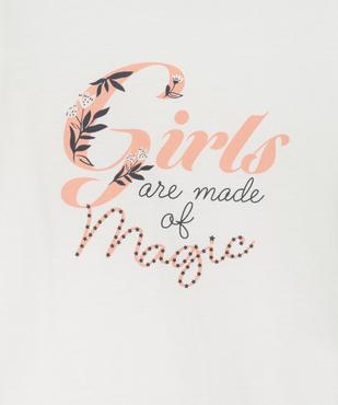 Tee-shirt manches longues avec motif devant fille vue2 - GEMO 4G FILLE - GEMO