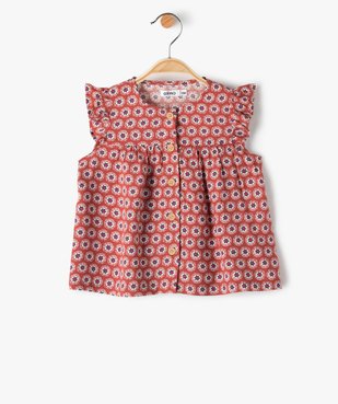 Blouse bébé fille sans manches à motifs vue1 - GEMO(BEBE DEBT) - GEMO