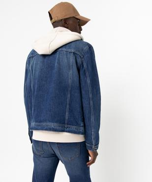 Veste en jean homme coupe droite vue3 - GEMO 4G HOMME - GEMO