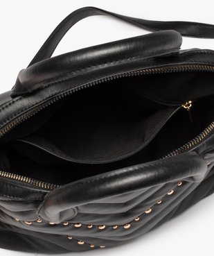 Sac femme avec devant matelassé et clous métalliques vue3 - GEMO (ACCESS) - GEMO