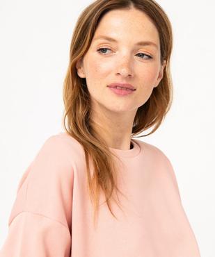 Sweat en molleton coupe loose uni femme vue2 - GEMO(FEMME PAP) - GEMO