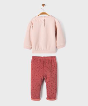Ensemble 2 pièces sweat + pantalon chauds bébé fille vue4 - GEMO(BEBE DEBT) - GEMO