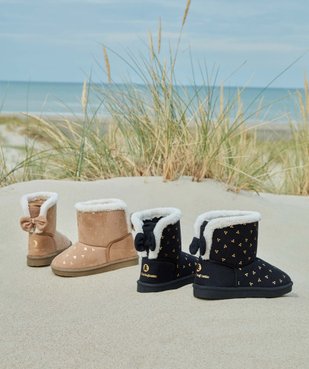 Boots fourrées fille à motifs brillants - LuluCastagnette vue6 - LULU CASTAGNETT - GEMO