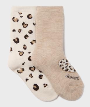 Chaussettes chaudes, douces et confortables fille (lot de 2 paires) vue1 - GEMO (ENFANT) - GEMO