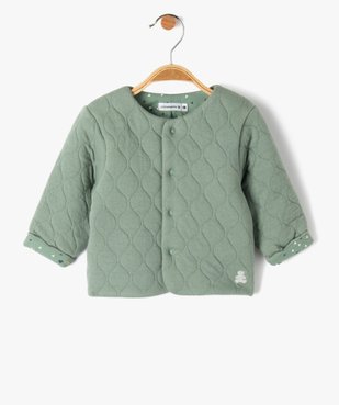 Gilet bébé en sweat matelassé et doublure imprimée vue1 - LULUCASTAGNETTE - GEMO