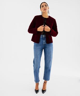 Veste matelassée en velours femme vue4 - GEMO(FEMME PAP) - GEMO