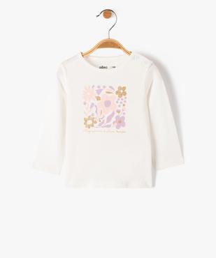 Tee-shirt à manches longues à message bébé fille vue1 - PREMIER PRIX BY GEMO - GEMO