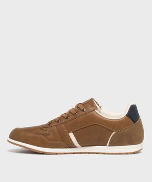 Baskets basses à lacets et zip homme - Urban Steps vue4 - URBAN STEPS - GEMO