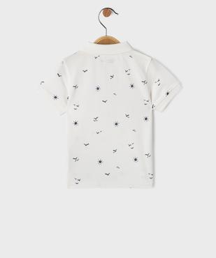Polo manches courtes en maille piquée imprimée bébé garçon vue3 - GEMO 4G BEBE - GEMO