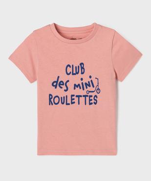 Tee-shirt manches courtes à message bébé garçon vue1 - GEMO(BEBE DEBT) - GEMO