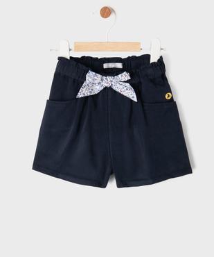 Short fluide avec taille élastique ajustable bébé fille - LuluCastagnette vue1 - LULU CASTAGNETTE G4G D - GEMO
