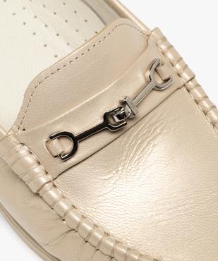 Mocassins confort dessus cuir et talon compensé femme vue6 - G'FLEX - GEMO