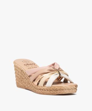 Mules femme à talon compensé et à brides fantaisie vue2 - GEMO(URBAIN) - GEMO