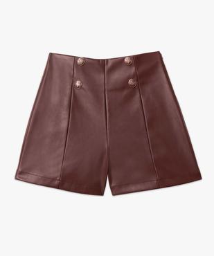 Short femme ample en matière synthétique imitation cuir vue4 - GEMO(FEMME PAP) - GEMO