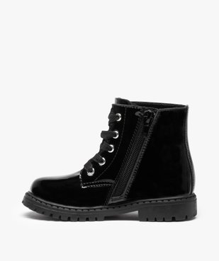 Boots fille vernies fantaisie à doublure chaude vue3 - GEMO (ENFANT) - GEMO