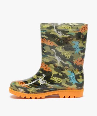 Bottes de pluie garçon imprimées dinosaures vue3 - GEMO (ENFANT) - GEMO