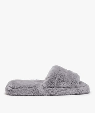Chaussons mules unies en textile peluche femme vue1 - GEMO(HOMWR FEM) - GEMO