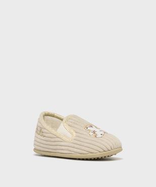 Chaussons en velours côtelé fille - LuluCastagnette vue8 - LULU CASTAGNETT - GEMO