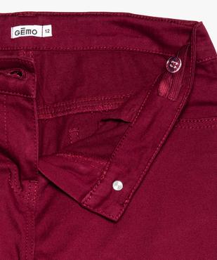 Pantalon fille uni coupe slim 5 poches vue4 - GEMO (JUNIOR) - GEMO