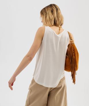 Débardeur à col rond avec motif positif femme vue3 - GEMO 4G FEMME - GEMO