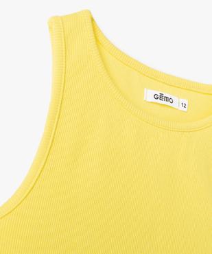 Débardeur fille ado côtelé en coton stretch vue2 - GEMO (JUNIOR) - GEMO