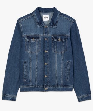 Veste en jean homme coupe droite vue4 - GEMO 4G HOMME - GEMO