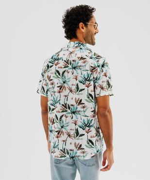 Chemise à manches courtes à motif exotique homme vue3 - GEMO (HOMME) - GEMO