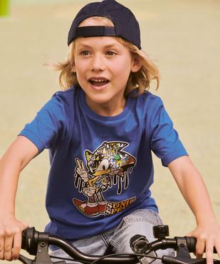 Tee-shirt à manches courtes avec motif garçon - Sonic the hedgehog vue1 - SONIC - GEMO