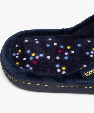 Chaussons femme mules en velours uni - Isotoner vue6 - ISOTONER - GEMO