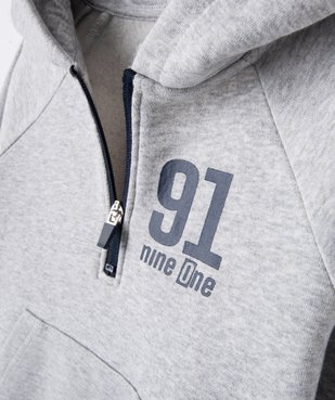 Sweat à capuche avec col zippé garçon vue2 - GEMO (ENFANT) - GEMO