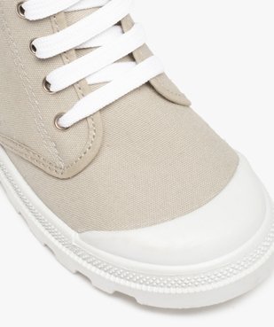 Baskets fille montantes en toile unie et semelle crantée vue6 - GEMO (ENFANT) - GEMO