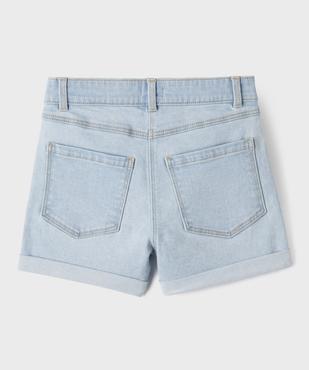 Short fille en jean avec revers cousus vue6 - GEMO (JUNIOR) - GEMO