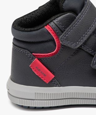 Baskets garçon mid-cut unies à double scratch - Geox vue6 - GEOX - GEMO