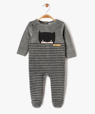 Pyjama velours imprimé Batman bébé vue1 - DISNEY BABY - GEMO