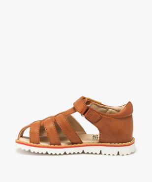 Sandales garçon unies à talon et bout fermés vue3 - GEMO (ENFANT) - GEMO
