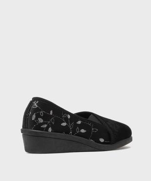 Chaussons en velours à talon compensé femme vue4 - G'FLEX - GEMO