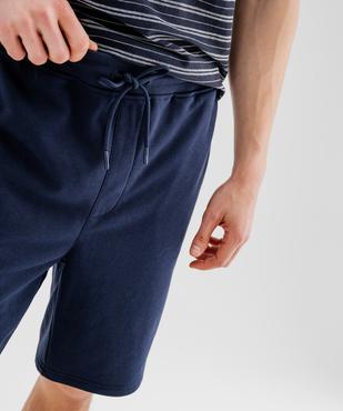 Bermuda en maille French Terry avec taille ajustable homme vue2 - GEMO 4G HOMME - GEMO