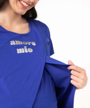 Tee-shirt de grossesse et d'allaitement à motifs vue2 - GEMO 4G MATERN - GEMO