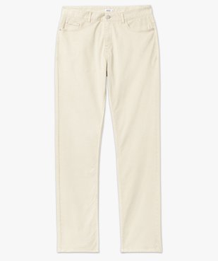 Pantalon homme slim uni en coton stretch vue4 - GEMO (HOMME) - GEMO