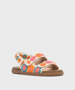 Sandales à scratch en crochet fleuri fille vue2 - LOVELY WINGS - GEMO