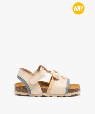 Sandales bébé garçon dessus cuir motif ourson – NA! vue1 - NA! - GEMO