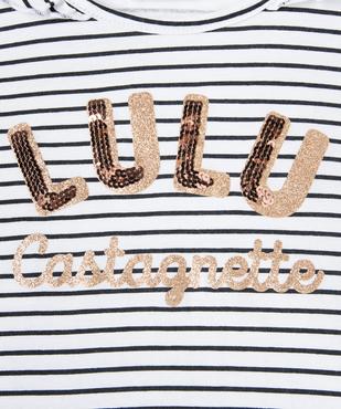 Débardeur fille imprimé à col volanté - LuluCastagnette vue2 - LULUCASTAGNETTE - GEMO