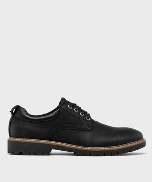 Derbies casual à semelle crantée homme vue2 - URBAN STEPS - GEMO