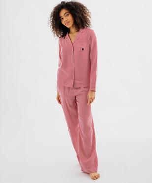 Pyjama pantalon fluide femme - LuluCastagnette vue1 - LULUCASTAGNETTE - GEMO